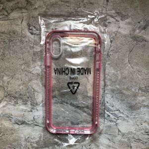 iPhone XS Max clear pink lifeproof case